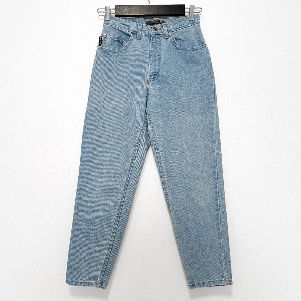 90s Vintage Bonjour Light Wash Jeans Size 6 Petite